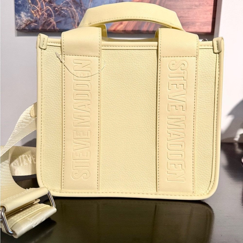 Steve Madden Lemon Yellow Mini Tote with Card Case - Picture 14 of 16